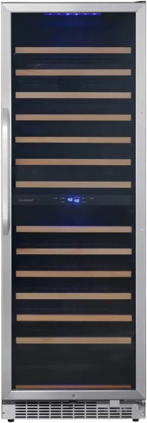 EdgeStar CWR1552DZ 24 Inch Wide 141 Bottle Capacity Free Standing Dual Zone Wine Cooler with Interior Lighting