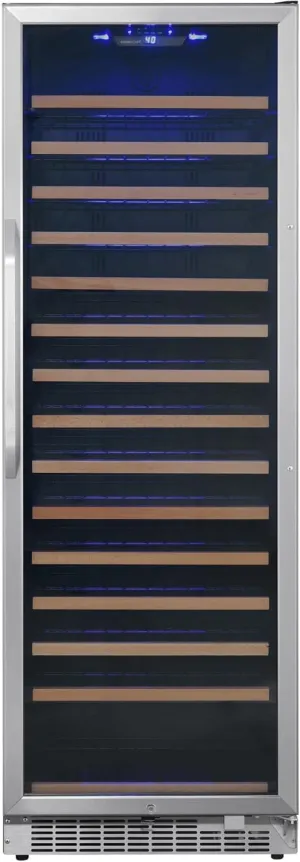 EdgeStar CWR1662SZ 24 Inch Wide 151 Bottle Capacity Free Standing Single Zone Wine Cooler with Even Cooling Technology