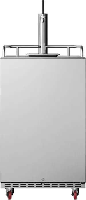 EdgeStar KC7000SS Full Size Built-In Tower Cooled Kegerator - Black and Stainless Steel