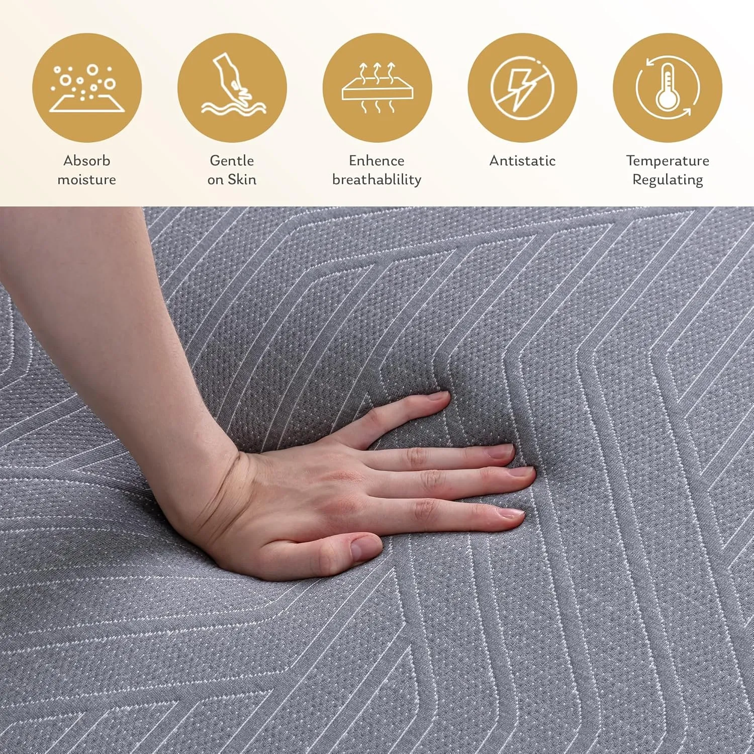 EGOHOME 12 Inch Queen Mattress, Copper Gel Cooling Memory Foam for Back Pain Relief, Therapeutic Bed in a Box, Foam Made in USA, CertiPUR-US Certified, 60x80x12 Black