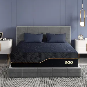EGOHOME 14 Inch Queen Memory Foam Mattress for Back Pain, Cooling Copper Gel Bed in a Box, Foam Made in USA, CertiPUR-US Certified, Therapeutic Medium Firm, 60x80x14 Black