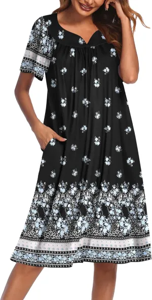 Ekouaer Women's House Dress with Pockets