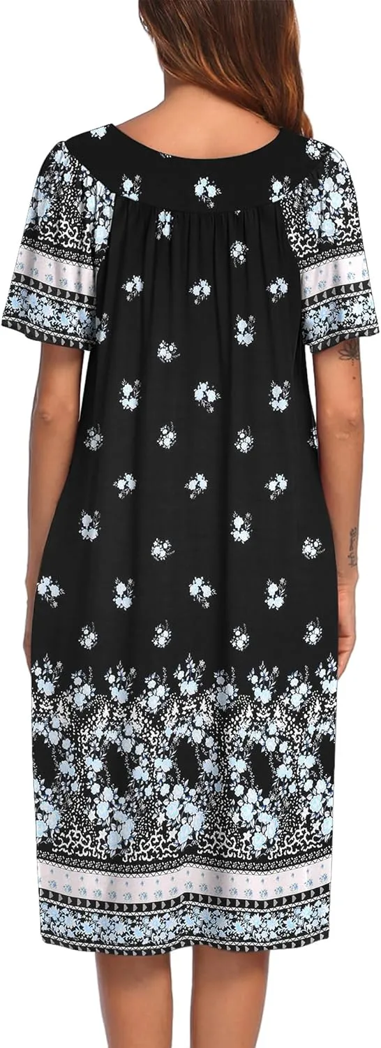 Ekouaer Women's House Dress with Pockets