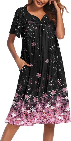 Ekouaer Women's House Dress with Pockets