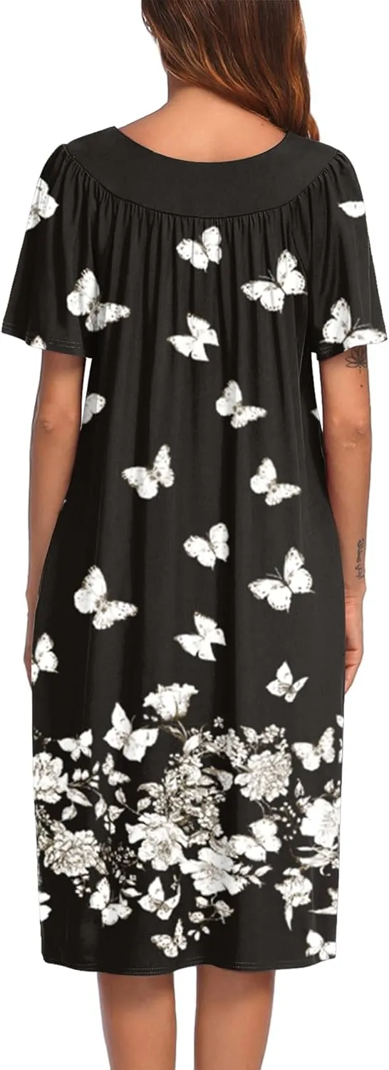 Ekouaer Women's House Dress with Pockets