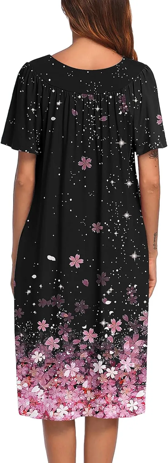 Ekouaer Women's House Dress with Pockets