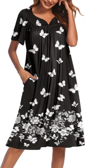 Ekouaer Women's House Dress with Pockets