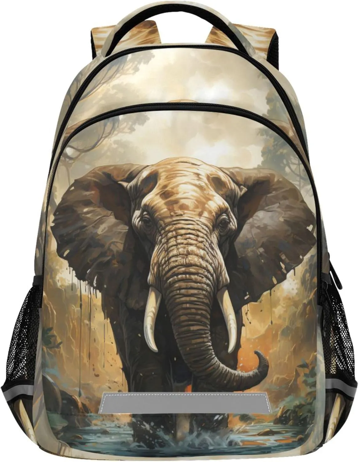 Elephant Printing Backpack for Student Kids Rucksack Boys Girls School Bag Travel Daypack