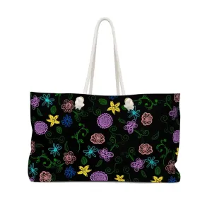 Elevate with Black Oversized Polyester Weekender Bag