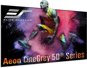 Elite Screens Aeon CineGrey 5D 115-Inch 16:9 Edge-Free CLR/ALR Projector Screen – Ceiling & Ambient Light Rejecting Fixed Frame Screen for Home Theater and Movies, AR115DHD5