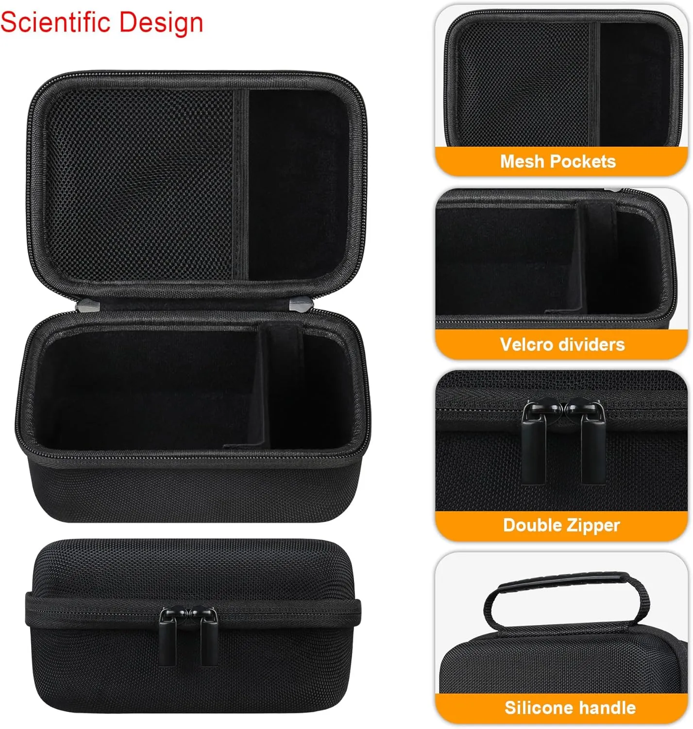 Elonbo Carrying Case for Makeid P31 Industrial Label Maker Machine, Thermal Transfer Label Printer Portable Bluetooth Labeler Storage Holder, Wire and Cable Labeling Machine Travel Bag, Black