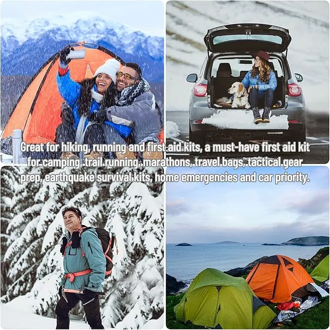 Emergency Mylar Thermal Blanket 82 * 64 in(5 Pack), Gigantic Space Blanket, Survival Blankets Heavy Duty Camping Gear, First Aid, Silver…