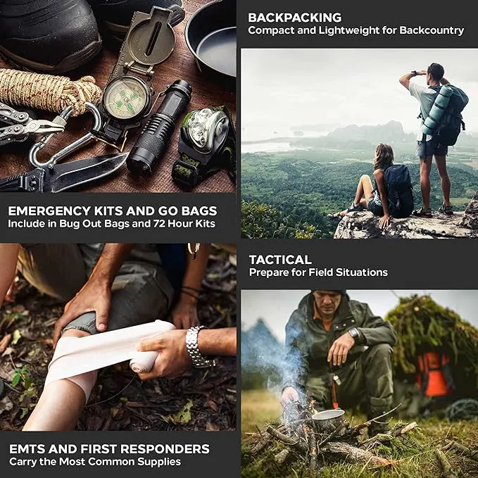 EPG Field First Aid Kit (IFAK) | 44 Piece | Compact Personal First Aid Kit | Backpacking, Camping, Emergency, Travel, Tactical, Go Bag, Bug Out Bag, 72 Hour Kit, Essentials, EDC, Survival IFAK - Tan