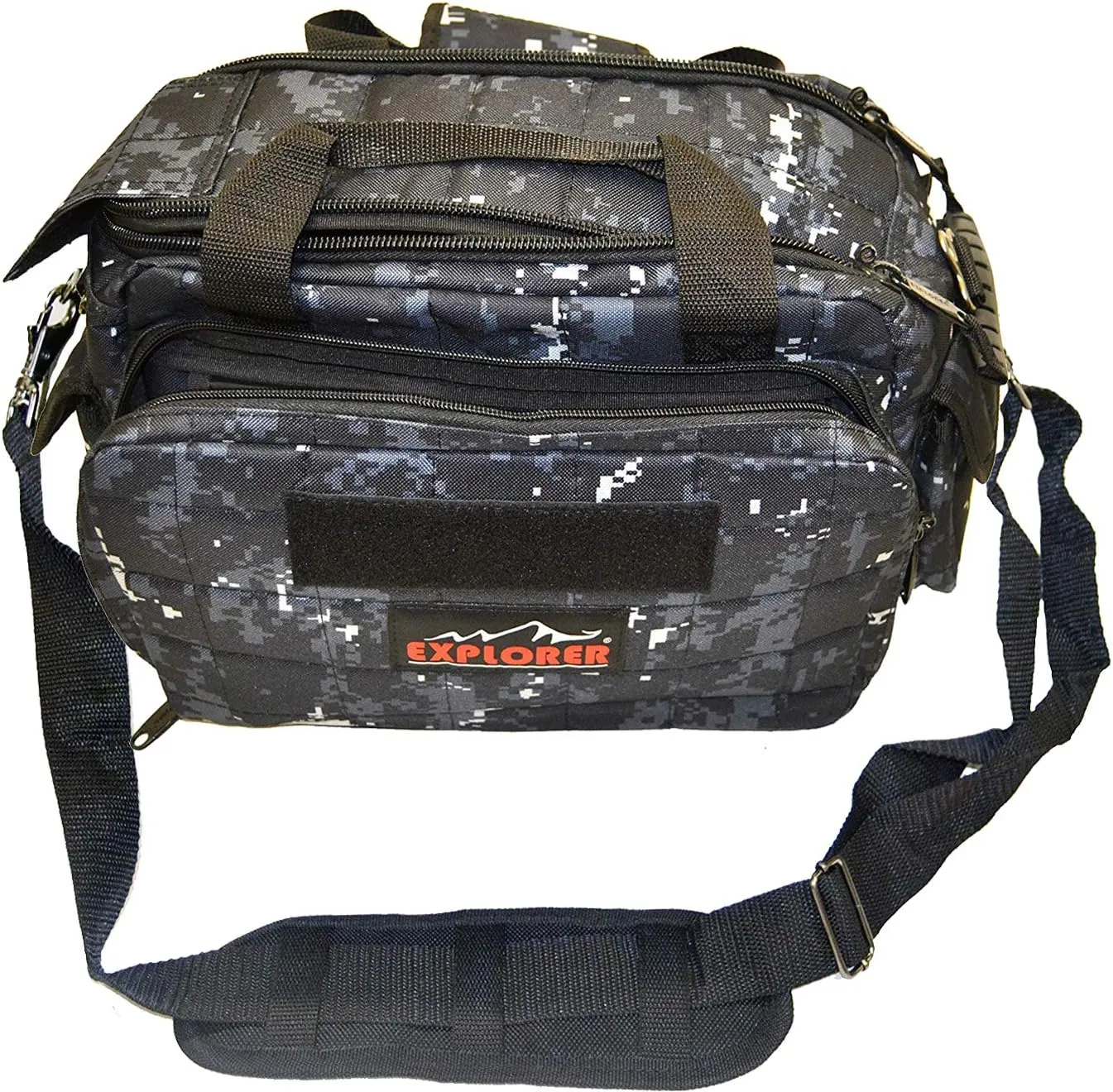 Explorer Tactical Rangemaster Gun Range Bag Backpack Deluxe Tactical Divider Gear Bag (Black Range Bag)