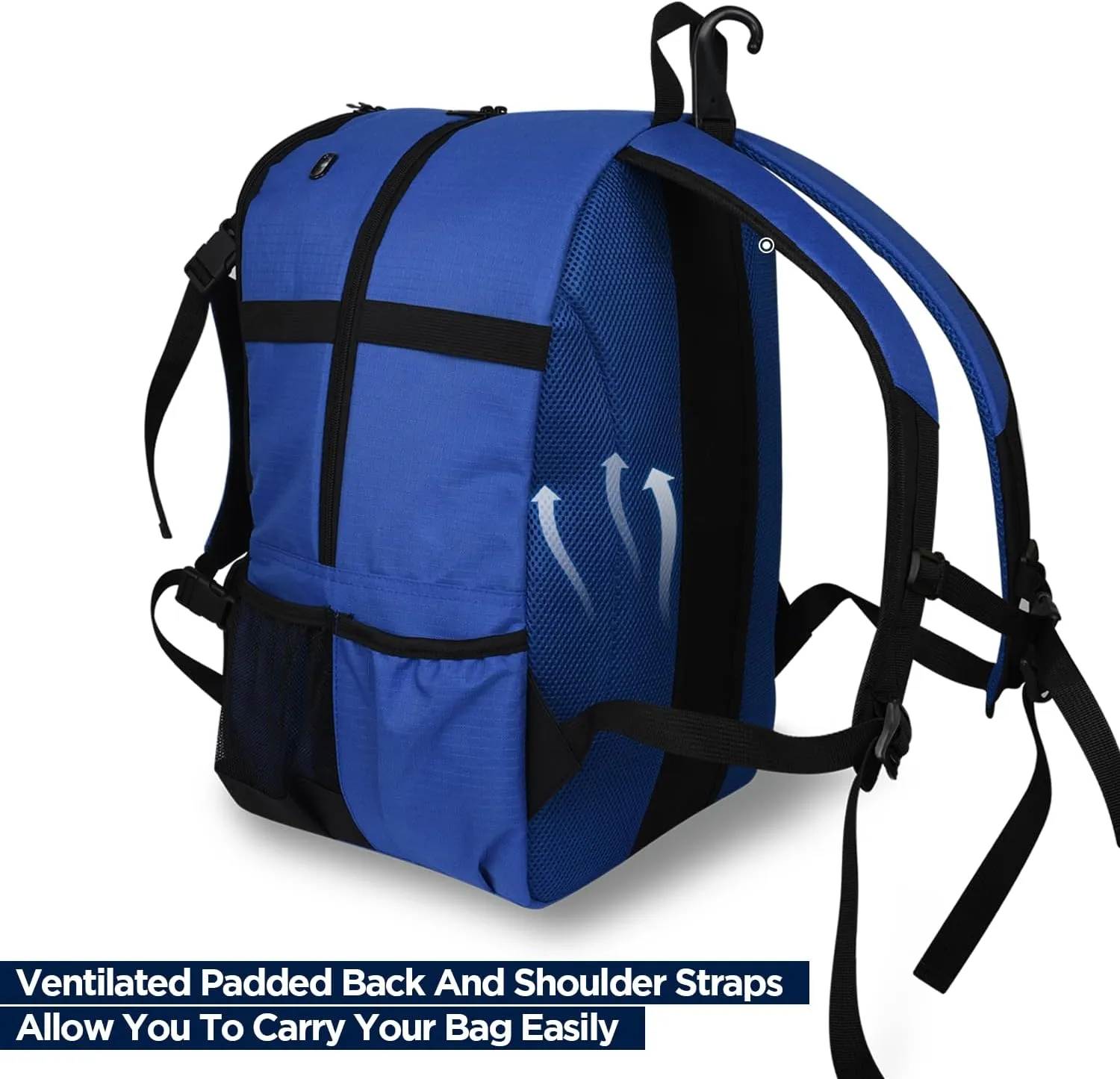 Exxact Sports Baseball Bag for Adults - Softball Bag for Girls, Baseball Backpack for Boys With Helmet Holder - Includes Shoe Compartment, Fence Hook, Holds Glove and Bat - Perfect for Game Day