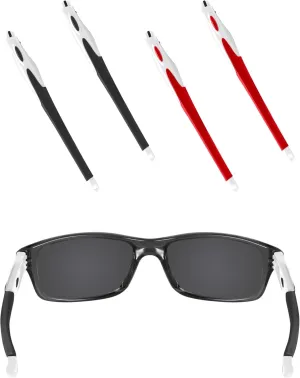 EZReplace White Replacement Temple Arms Legs for Oakley Crosslink Sweep PRO Switch Pitch Eyeglasses (Black Red)