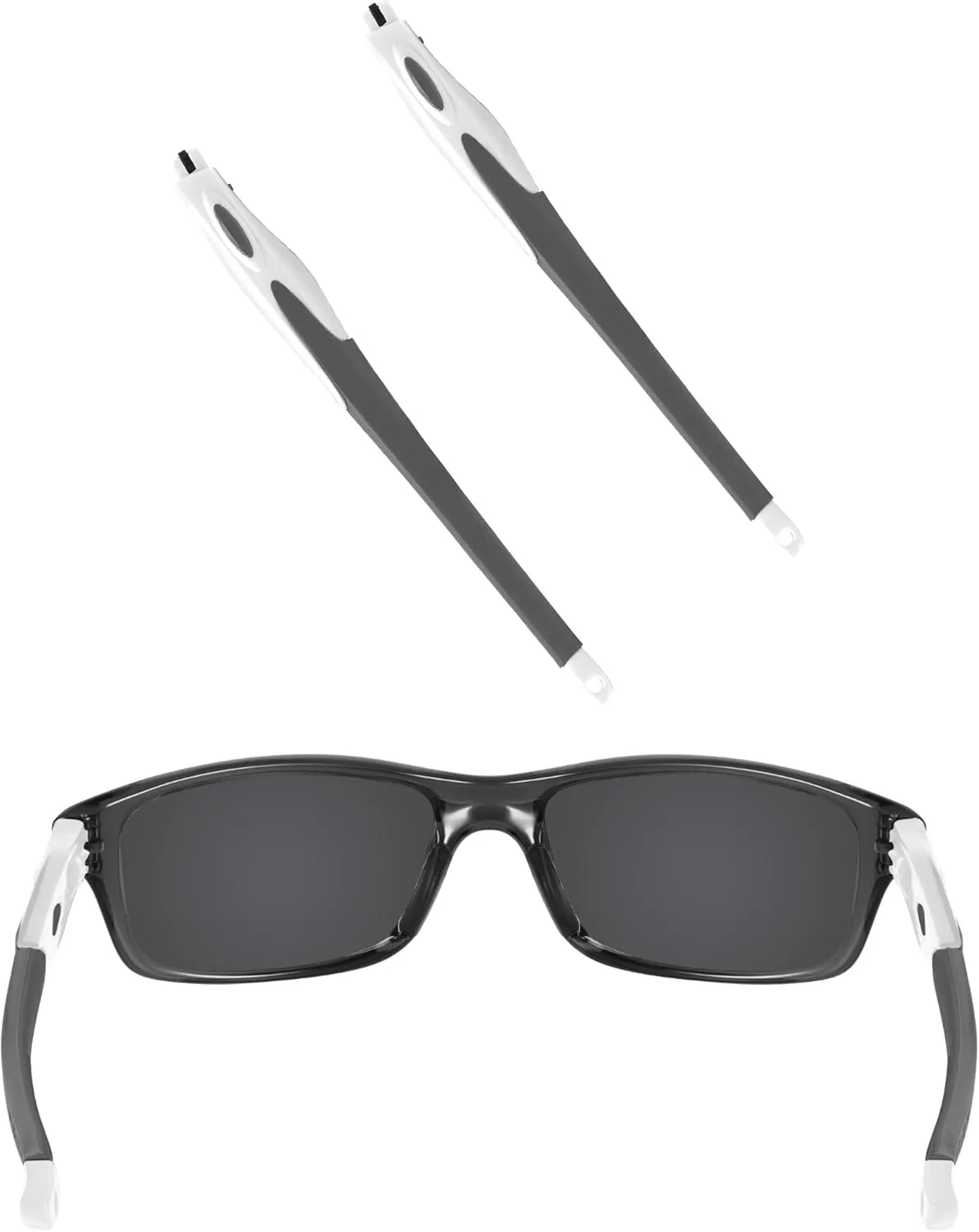 EZReplace White Replacement Temple Arms Legs for Oakley Crosslink Sweep PRO Switch Pitch Eyeglasses (Grey)