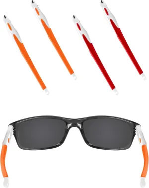 EZReplace White Replacement Temple Arms Legs for Oakley Crosslink Sweep PRO Switch Pitch Eyeglasses (Orange Red)