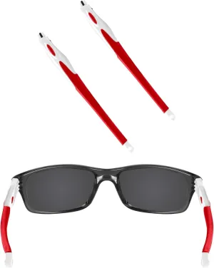 EZReplace White Replacement Temple Arms Legs for Oakley Crosslink Sweep PRO Switch Pitch Eyeglasses (Red)
