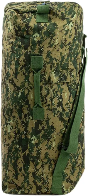 Farm Blue 2 Strap Top Load Non-Zipper Extra Large XL Military Duffel Bags - Heavy Duty Army Grade Cotton Canvas Duffle bags For Men, Women & Students - Tactical Gear Sack 22" x 38" Digital Camo