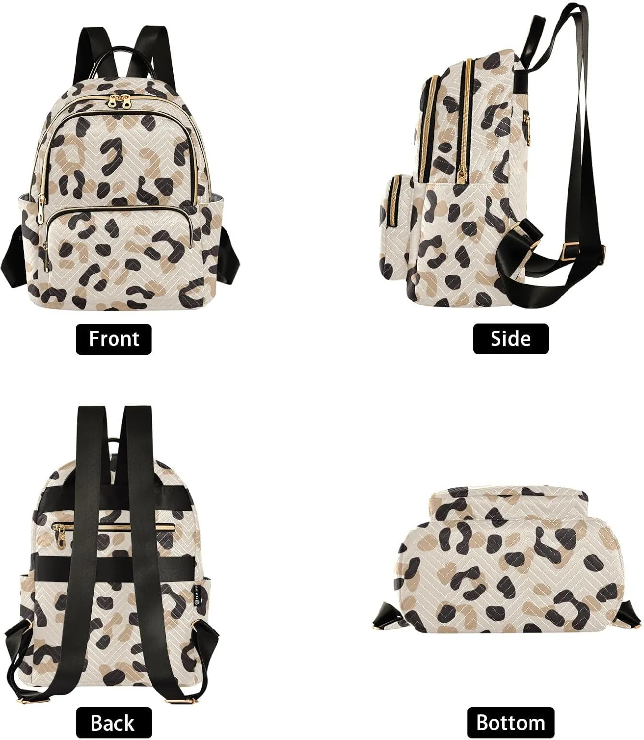 Fashion Travel Backpack for Women Multi Pockets Lightweight Purse for Women Mottled (Small Pattren 5)