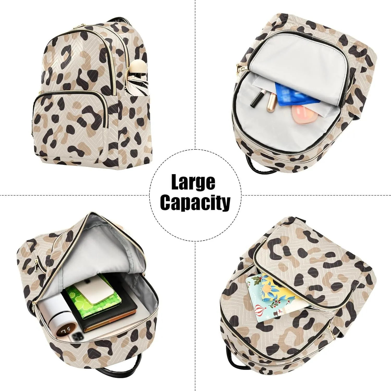 Fashion Travel Backpack for Women Multi Pockets Lightweight Purse for Women Mottled (Small Pattren 5)