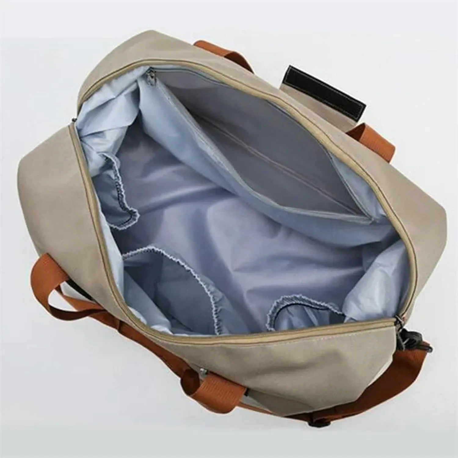 Fashion Travel Bags for Women Large Capacity Men's Sports Bag Waterproof Weekend Sac Voyage Female Messenger Bag Dry and Wet, Gray 46x25x28cm
