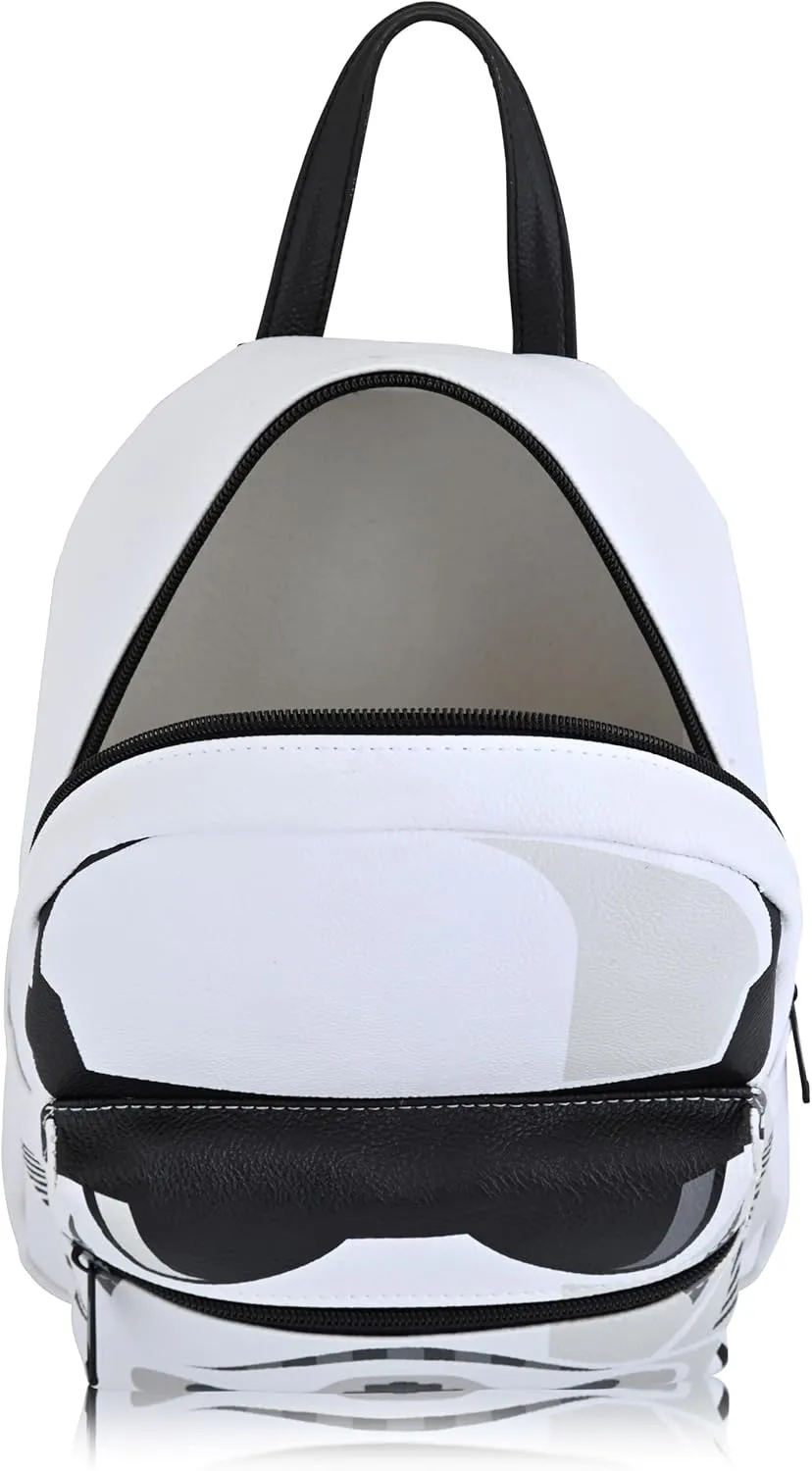 Fast Forward Stormtrooper Backpack for Men, Women, Unisex | Cute PU Leather 10" Mini Backpack Purse Shoulder Bag | Accessories