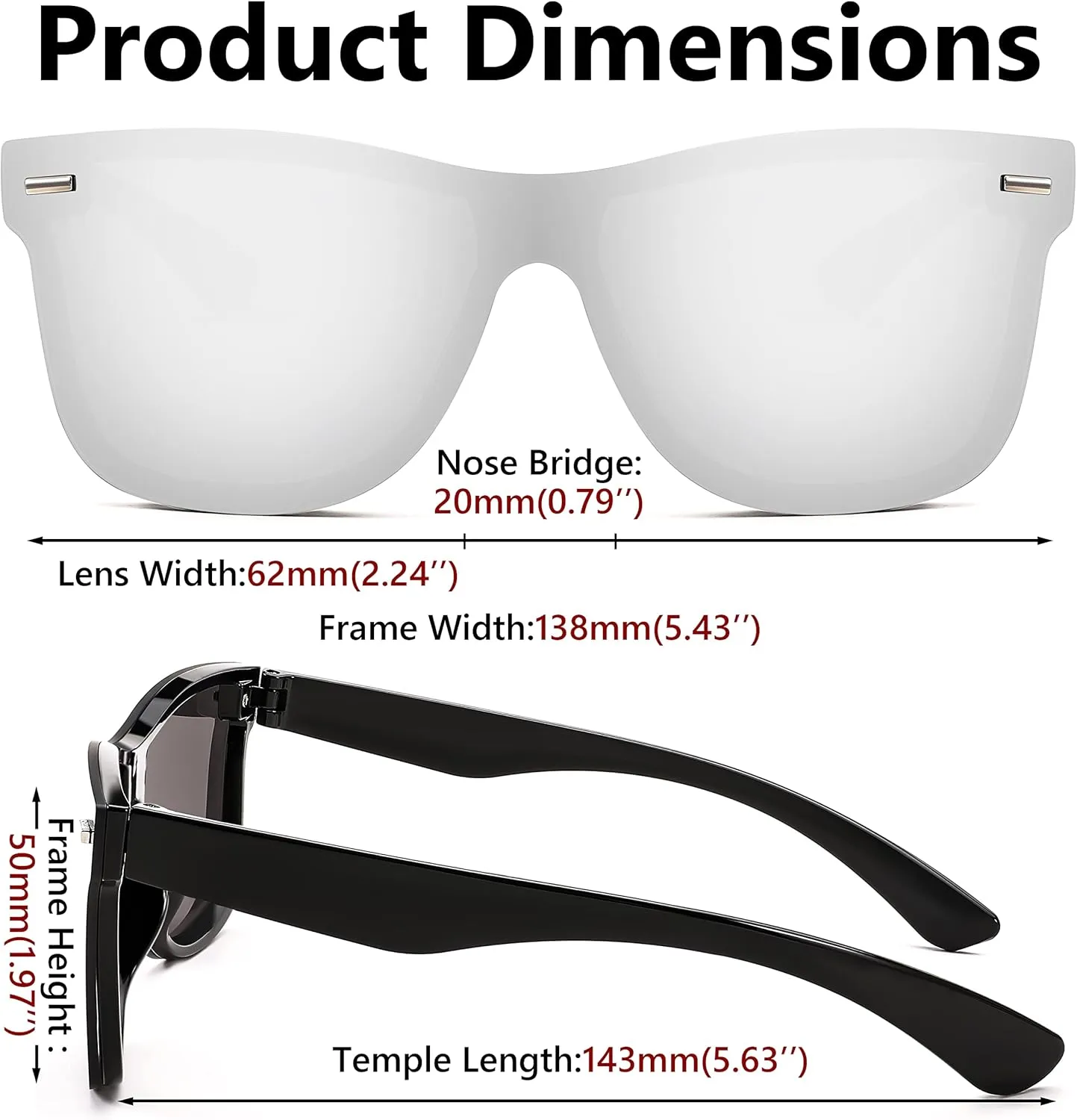 FEISEDY Trendy Rimless Mirrored One Piece Lens Sunglasses Reflective Sun Glasses B4114