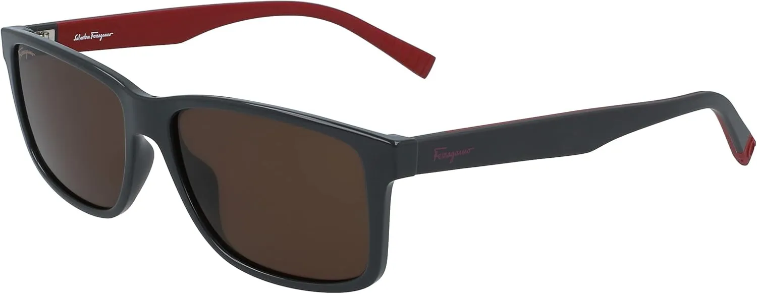 Ferragamo Men's Sf938s 57Mm Sunglasses, Red