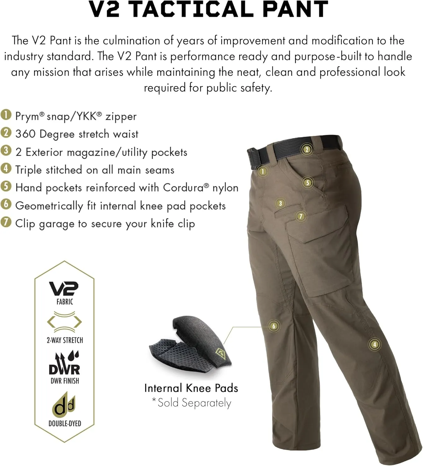 First Tactical V2 Men’s Tactical Pant with Micro Ripstop