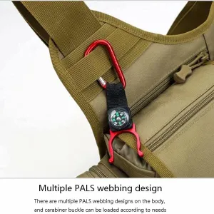 Fishing Tackle Bag Multifunctional Waist Bag Messenger Bag Sports Tactical Backpack Fishing Bag Large-Capacity Storage Bag (Brown 16.51912cm) Brown (Greencamouflage)