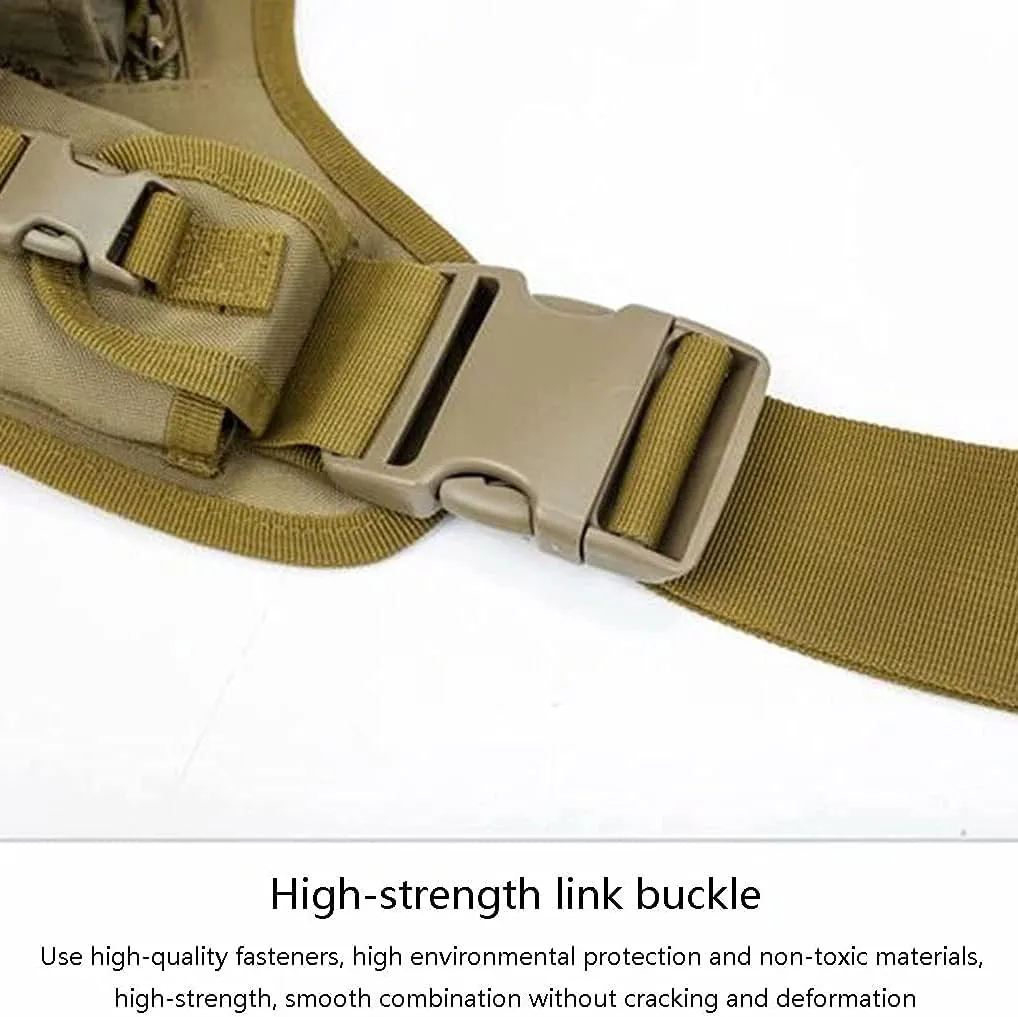 Fishing Tackle Bag Multifunctional Waist Bag Messenger Bag Sports Tactical Backpack Fishing Bag Large-Capacity Storage Bag (Brown 16.51912cm) Brown (Greencamouflage)