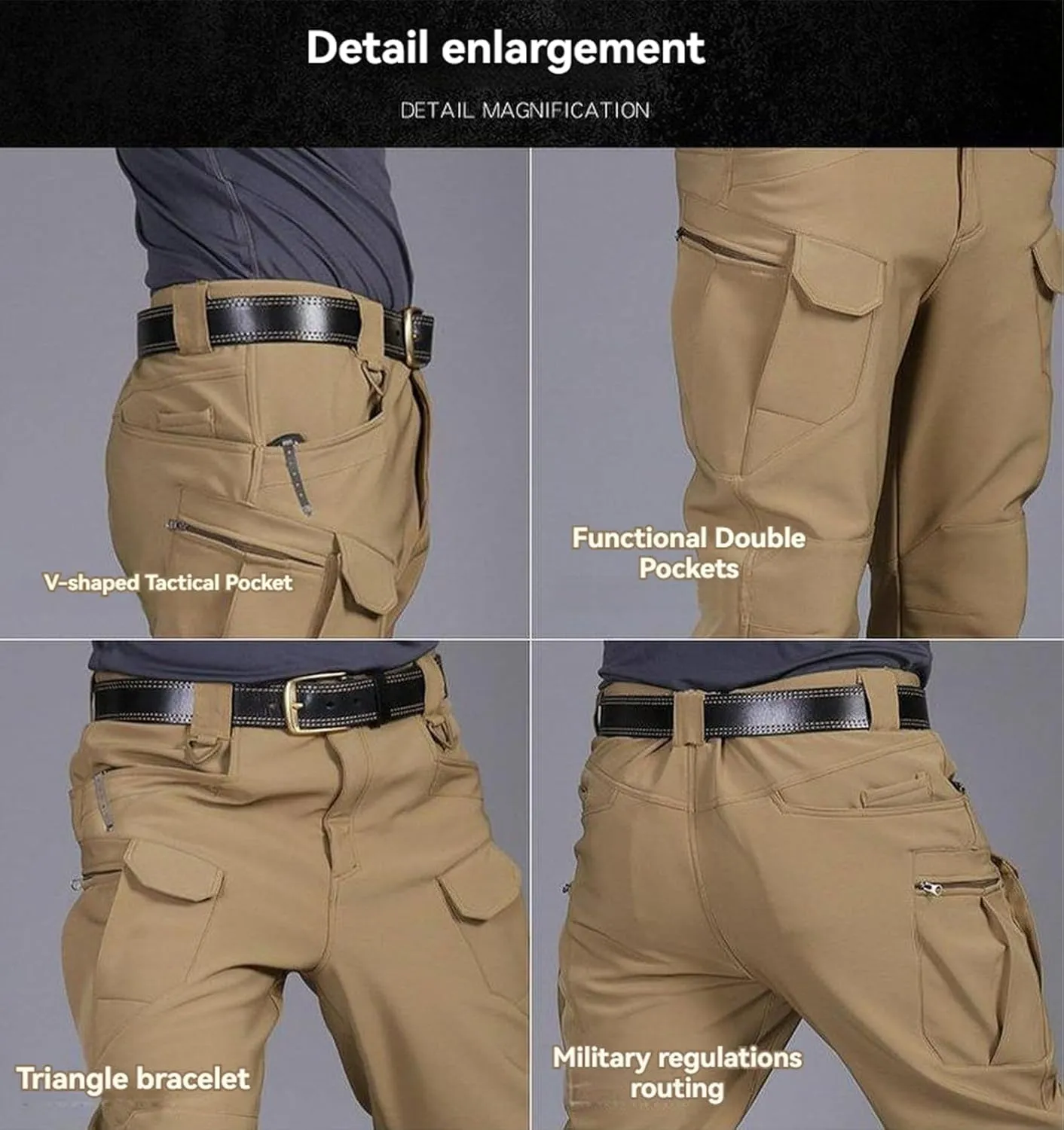 Flexcamo - Tactical Waterproof Pants, Flex Camo Cargo Pants for Men, Mens Tactical Hiking Pants