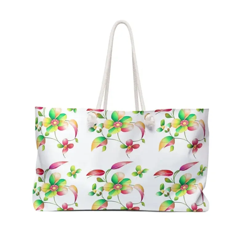 Floral Burst Oversized Polyester Weekender