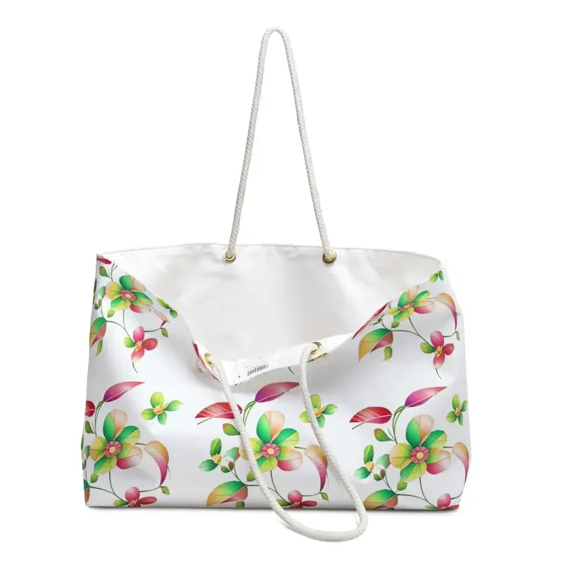 Floral Burst Oversized Polyester Weekender
