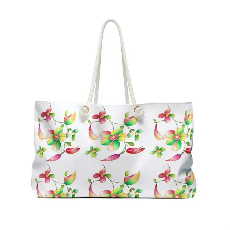 Floral Burst Oversized Polyester Weekender