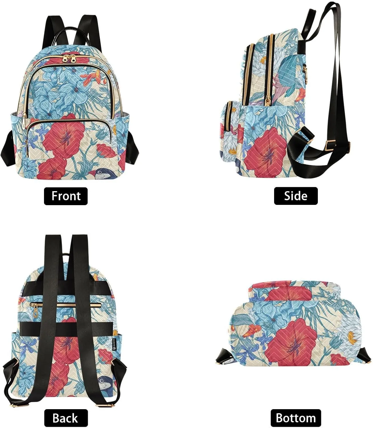 Flower Mini Backpack Purse for Women Pretty Valentine Travel Backpack Fashion Backpack Lightweight Shoulder Bag Casual Daypack(Small Pattren 2)