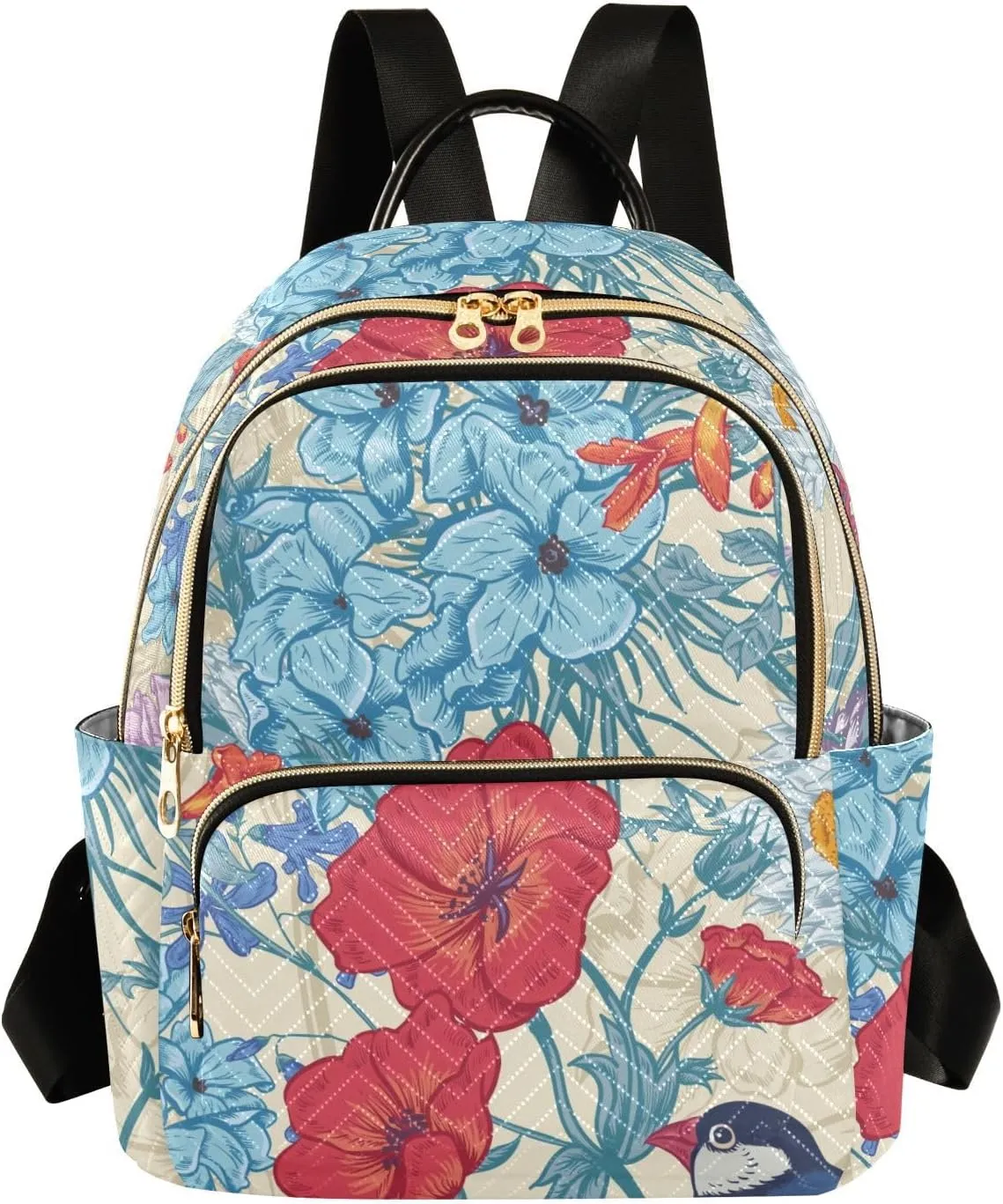 Flower Mini Backpack Purse for Women Pretty Valentine Travel Backpack Fashion Backpack Lightweight Shoulder Bag Casual Daypack(Small Pattren 2)