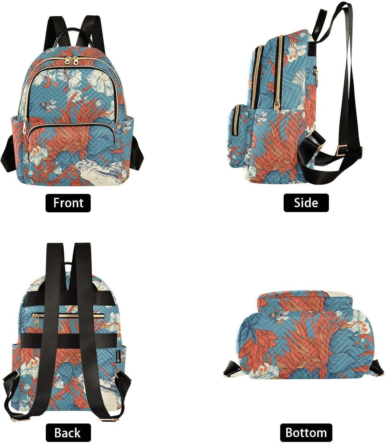 Flower Mini Backpack Purse for Women Pretty Valentine Travel Backpack Fashion Backpack Lightweight Shoulder Bag Casual Daypack(Small Pattren 4)