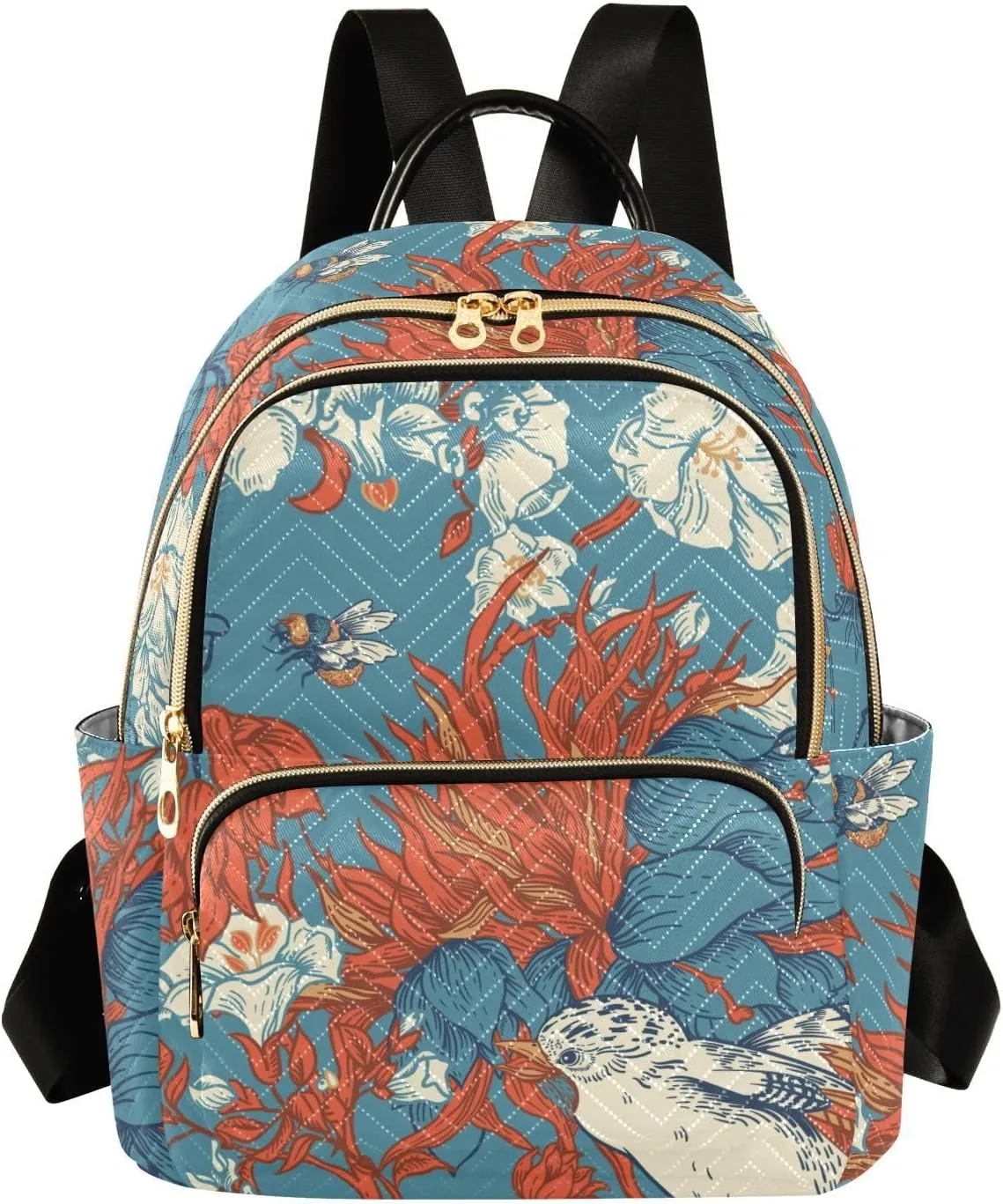 Flower Mini Backpack Purse for Women Pretty Valentine Travel Backpack Fashion Backpack Lightweight Shoulder Bag Casual Daypack(Small Pattren 4)