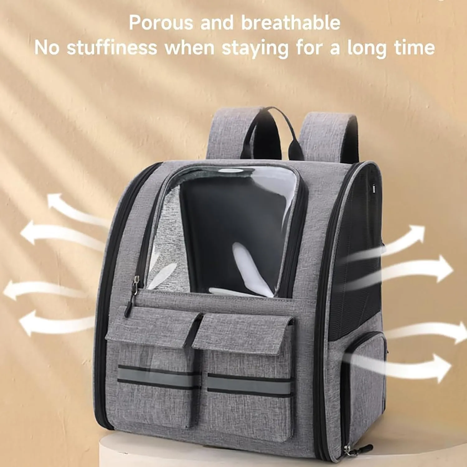 Foldable Wheeled Pet Carrier for Dogs & Cats, Travel Bag with Sturdy Frame & Trolley and Telescopic Handle, Collapsible Wheels & Storage Pockets (Large 36x31x50cm)