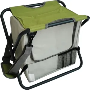 Folding Camping Chair Stool,backpack chair with Cooler Insulated Picnic Bag,Portable Lightweight Stool for Outdoor Camping Hunting Fishing Gifts for Men (Green)
