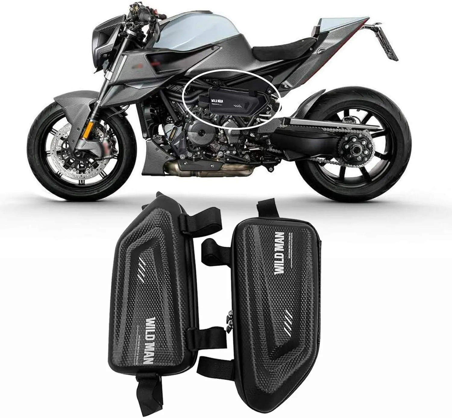 FOR BRABUS 1300 R 2024 motorcycle modified side bag waterproof triangle side bag hard shell bag brabus 1300 r 2022-2024  Motorcycle Accessories