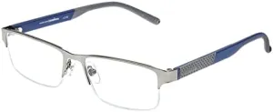 FosterGrant Ironman IronFlex IM1001 Men's Reading Glasses Semi Rimless Gun (Blue, 1.75)