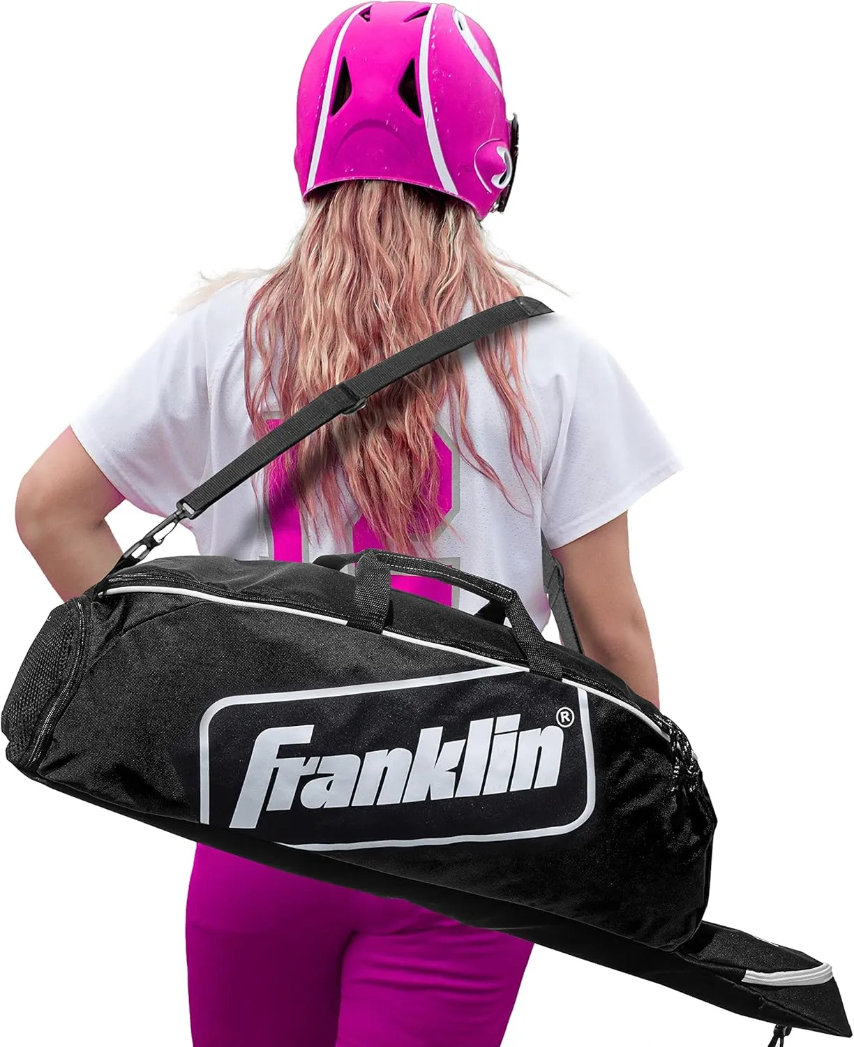 Franklin Sports Youth Baseball Bat Bag - Kids Teeball, Softball, Baseball Equipment Bag - Holds Bat, Helmet, Cleats and More
