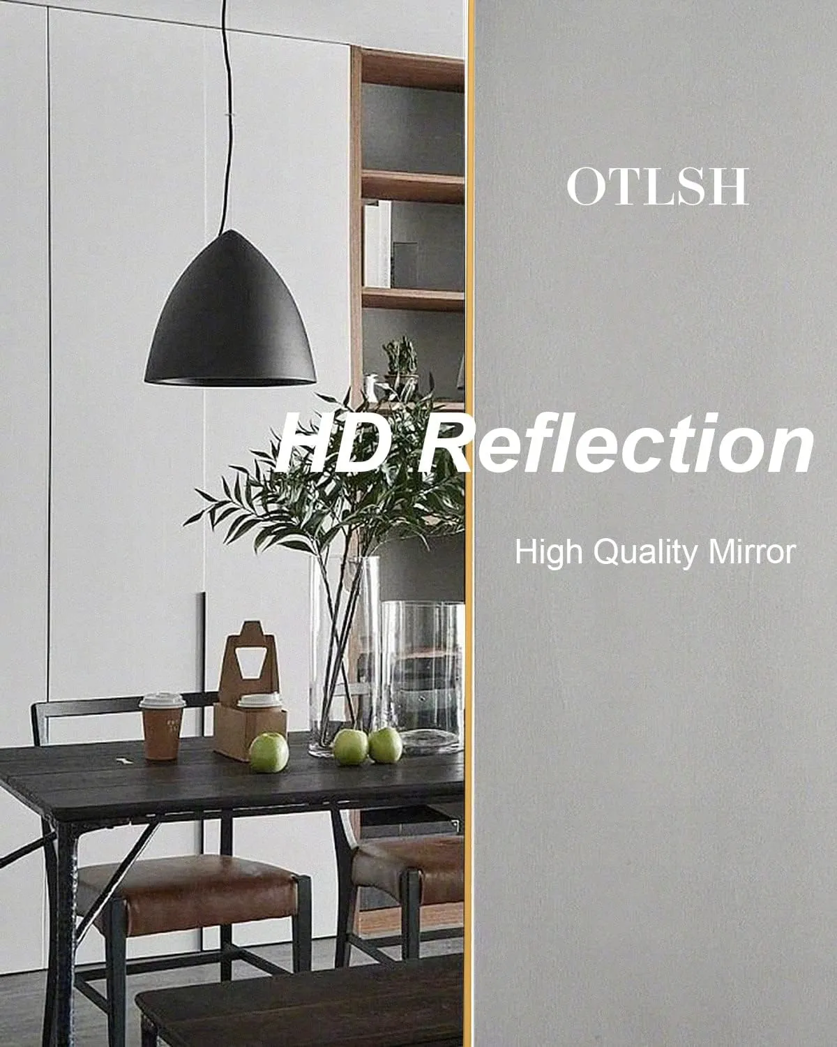 Full Length Arched Floor Mirror, 71"26" With Stand, Full Body, Large, Wall, Freestanding, Oversized, Aluminum Frame - Gold