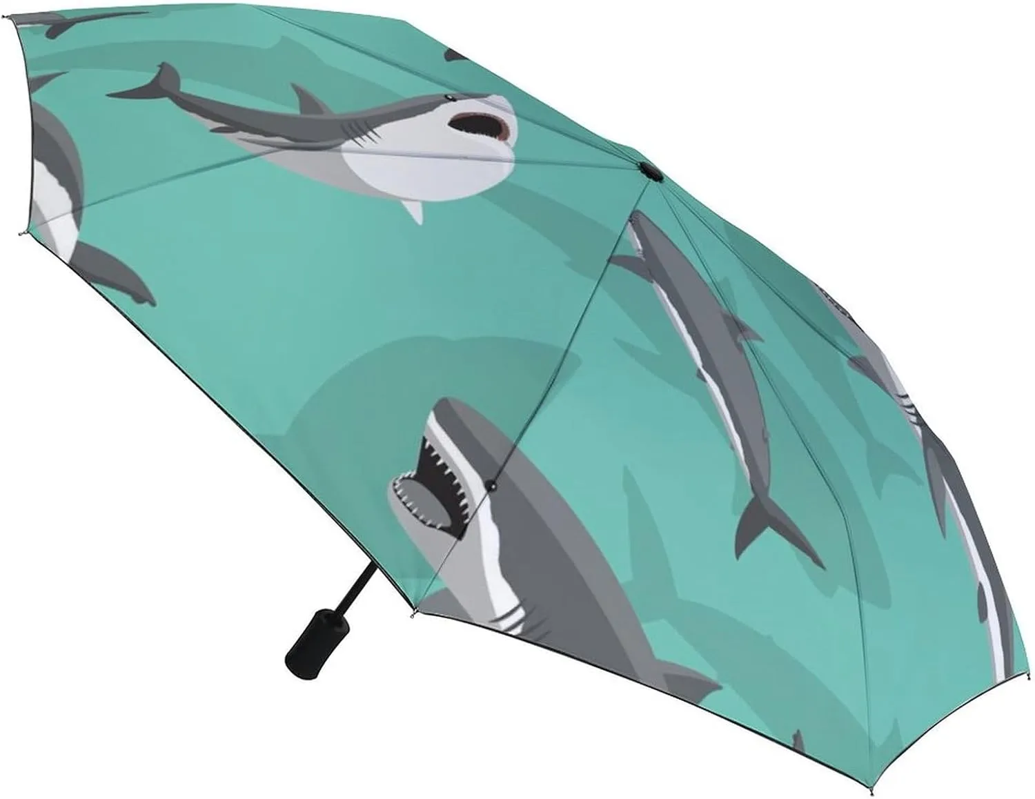 Funny Cartoons Skull Compact Travel Umbrella, Windproof Waterproof Stick Umbrella Protection Umbrellas