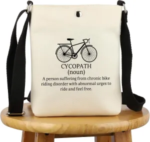 G2TUP Cycling Lover Gift Cycopath Definition Makeup Bag Cycling Biker Rider Cosmetic Bag Cyclist Gift Bike Lover Zipper Pouch Travel Toiletry Bag (Cycopath Definition X)