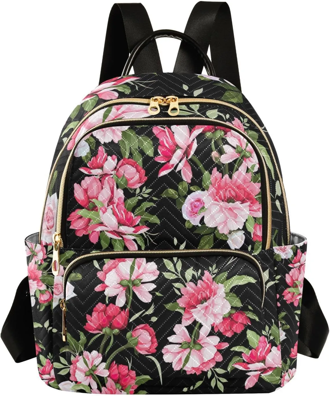 GAIGEO Floral Roses Watercolor Women’s Backpack, Women's Backpack Purse, Adult Backpack Women, M